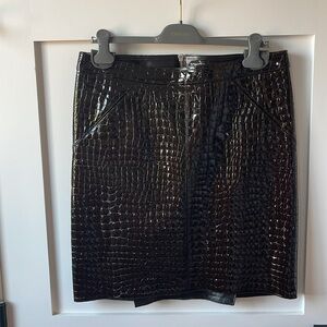 Leather mini skirt